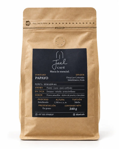 Bolsa de café Papayo JAEL, 340 g en grano