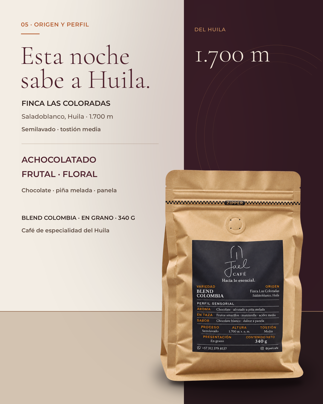 Blend Colombia de finca Las Coloradas, Saladoblanco Huila