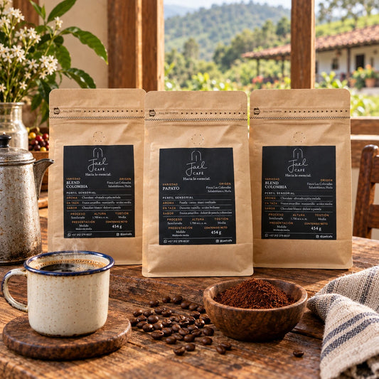 A1 · Selección Esencial del Huila: dos Blend Colombia y una Variedad Papayo