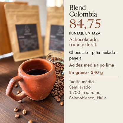 Blend Colombia de 84,75 puntos en taza