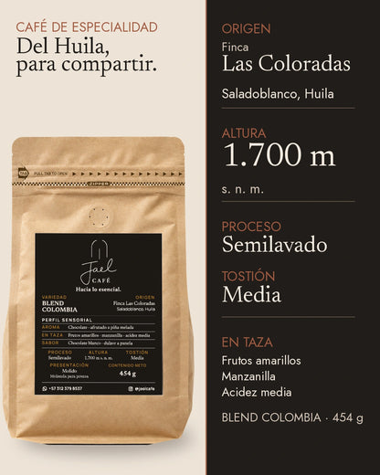 Origen y características del café Blend Colombia incluido en el kit