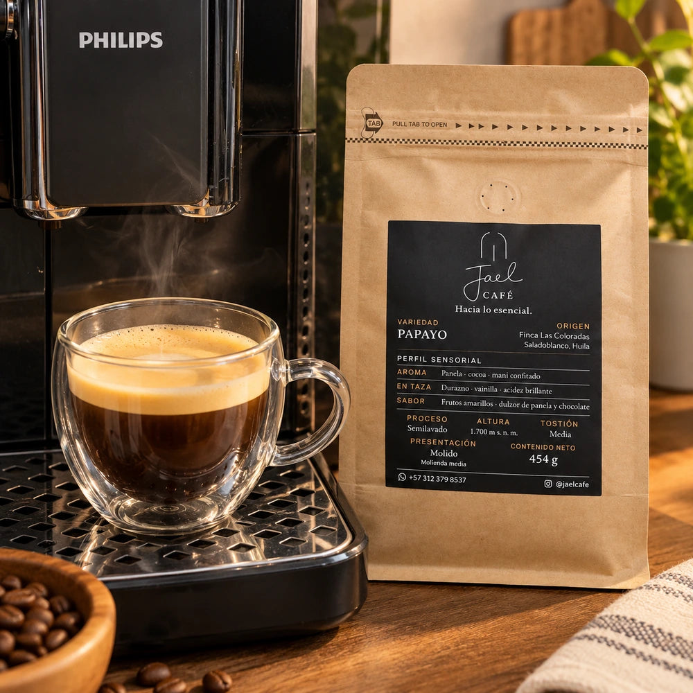 A6 · Café de especialidad JAEL preparado en casa