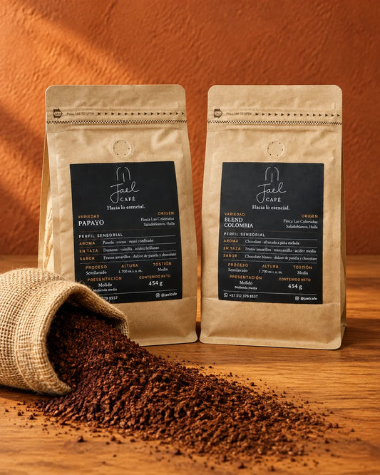 Kit Esencial Molido JAEL con dos bolsas de 454 g; combinación ilustrativa