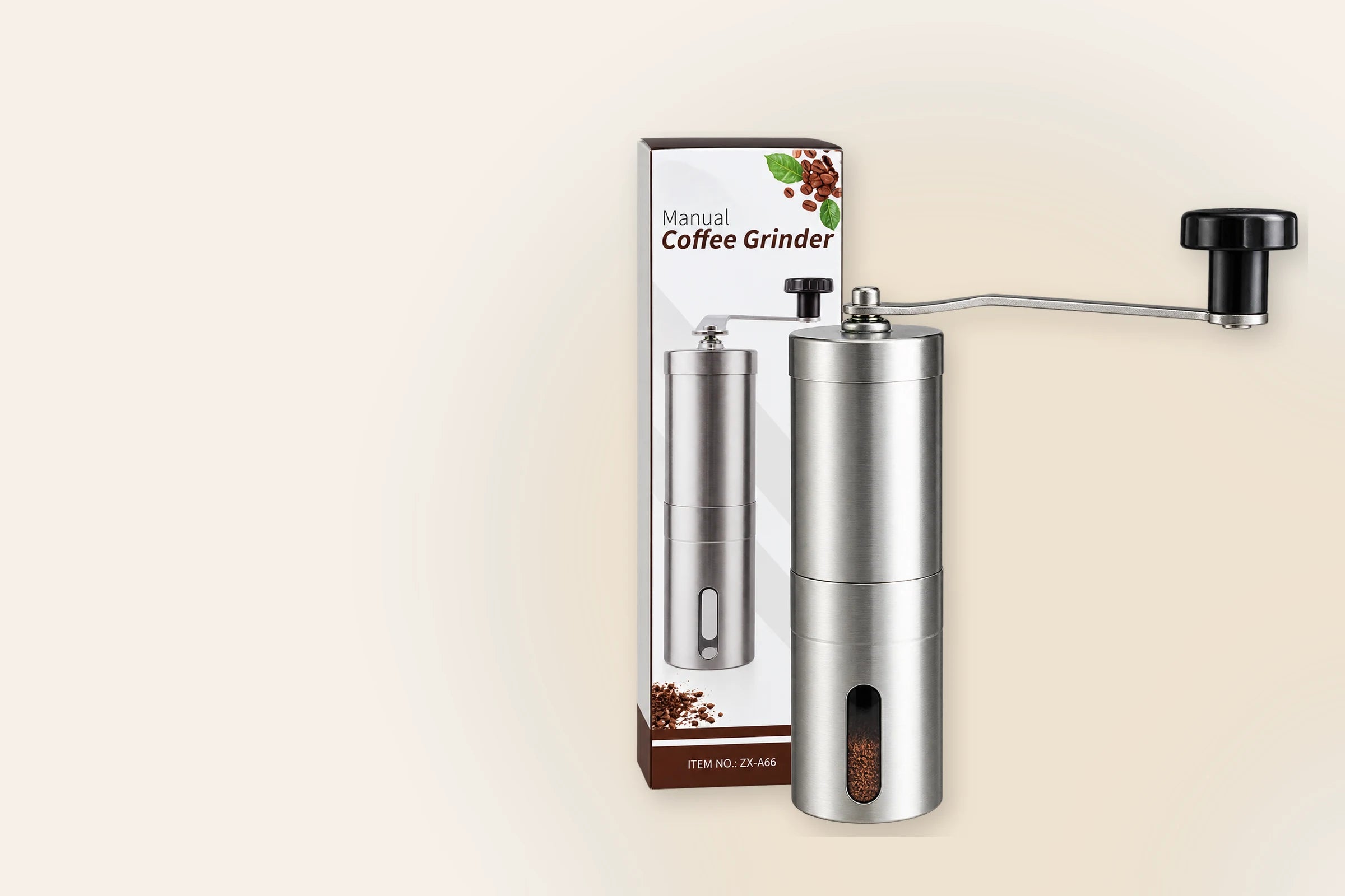 Molino manual de acero para preparar café recién molido